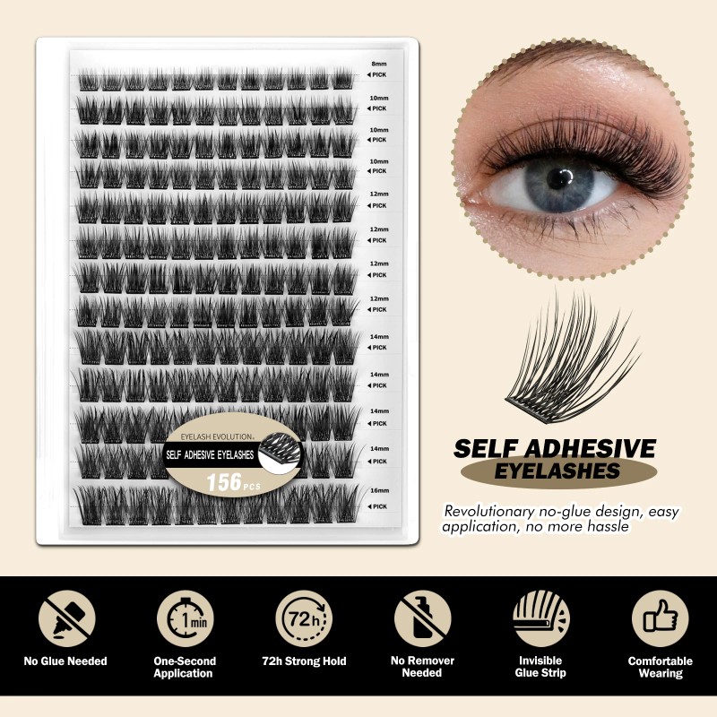 USA Ready to Ship 156pcs Self Adhesive One-Step Easy Lash