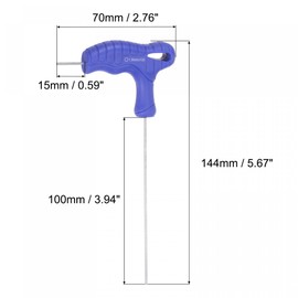 uxcell 1.5mm Ball End Hex Key T-Handle Wrench Spanner, Metric CR-V Steel