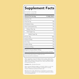 Clean Simple Eats Whey Protein Powder, Simply Vanilla Flavor Naturally Sweetened, 100% Grass Fed Protein Powder with Digestive Enzymes & No Artificial Ingredients, Gluten Free, 30 Servings