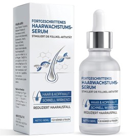 Hair Growth Serum, Highly Effective Hair Loss Agent with Biotin & Natural Extracts, Reactivates Hair Follicles & Promotes Fuller Hair, For Men and Women, 60 ml