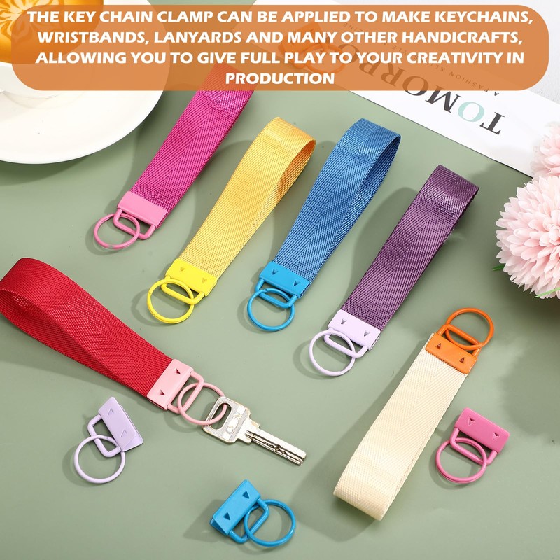 Landical 100 Pcs Key Fob Hardware Set 1 Inch with