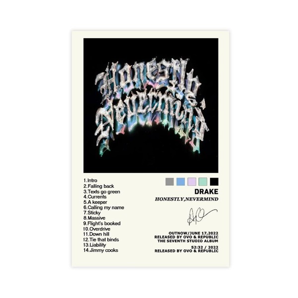 Rap Music Poster Ehrlich, Nevermind Album Cover Art Canvas Poster