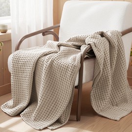 Exclusivo Mezcla 100% Cotton Blanket Queen Size for Bed, Khaki