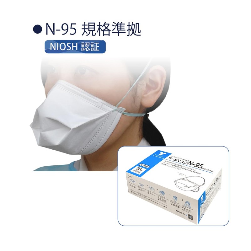 Taketora Surge Mask N-95 (Folding) M Size, Pack of 50