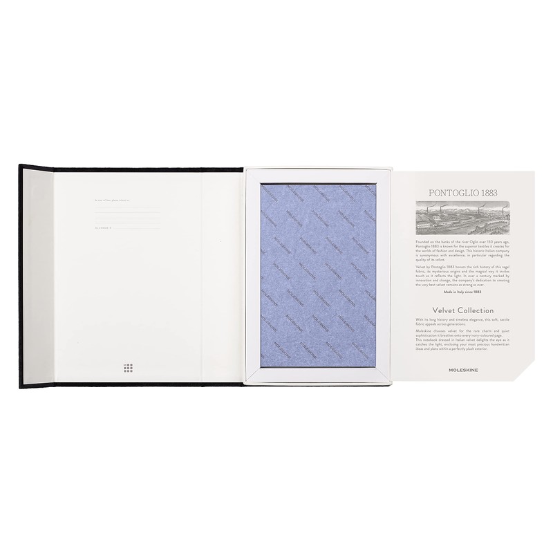 Moleskine Lined Notebook, Limited Edition Velvet Collection, Velvet Hard Cover