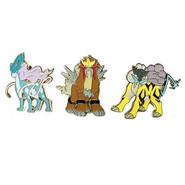 Entei Raikou Suicune - Pin Set of 3 Exclusive Enamel Legendary