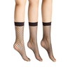 Floerns Women's 3 Pairs Hollow Out Solid Fishnet Ankle Socks