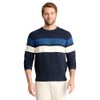 IZOD Men's Button Mock Sweater, Navy Blazer