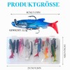 Set of 12 Fishing Lures + Box Rubber Fish 12g