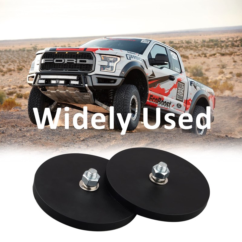 ULIBERMAG 2 x Rubber Coated Magnets with M8 Threaded Bolt