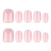 Short Press on Nails French Tip Fake Nails Cute Square