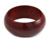 Avalaya Mahogany Brown Red Wood Bangle Bracelet(Possible Natural Irregularities) -