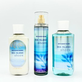 Sea Island Shore 3-Piece Bath Bundle | Daily Nourishing Body Lotion, Fine Fragrance Mist and Body Wash