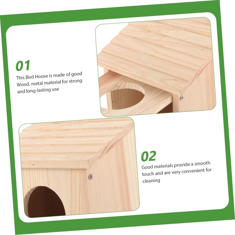 IWOWHERO Bird Feeder for Wild Birds Garden Decor Breeding Box