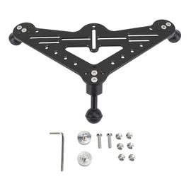 Diving Tray Rig Video Triangular Stabilizer Tripod Base Bracket SLR Camera Underwater Photography for Insta360 for Osmo Action for Yi AKASOEK70004K Black