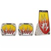 1clickautoacc 3 Pcs Flames Yellow Red Manual Car/Suv Gas Brake