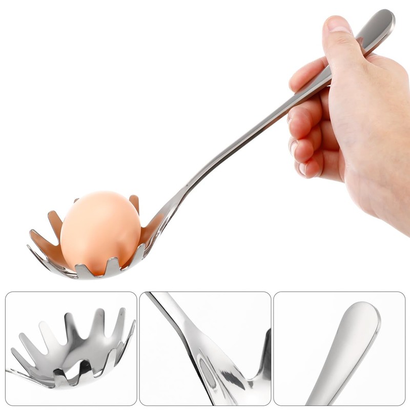 DOITOOL Spaghetti Server Spoon 9.44 Inch Stainless Steel Pasta Spoon