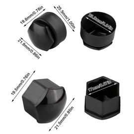 Wheel Bolt Caps, Wheel Bolt Cover, 20 Pieces Wheel Bolt Caps 17 mm Theft Nuts Universal Covers Caps Hub Screw Protection Cover Cap Nut Covers Locking Wheel Nuts