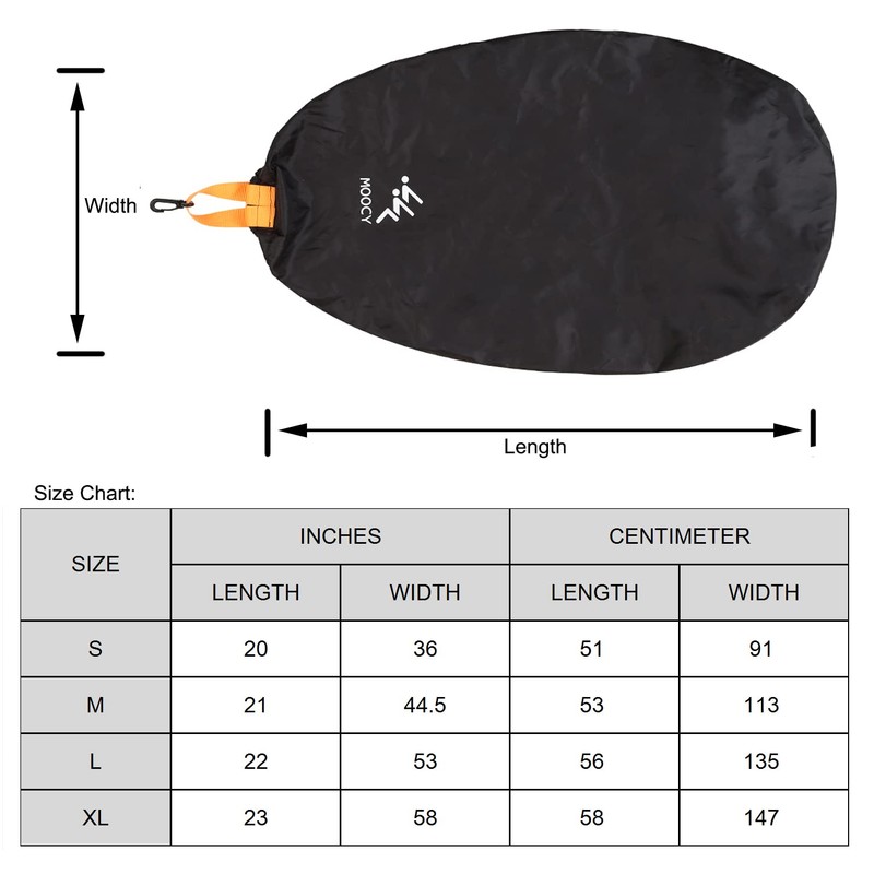 MOOCY - Funda para tina de kayak, universal impermeable para
