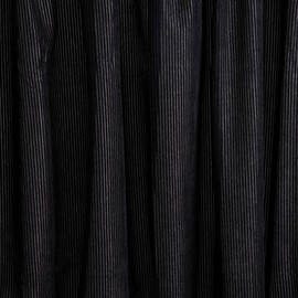 HOMLA Vorhang VELAS Samt-Imitat Kord schwarz 140x250 cm - Luxuriös & Strapazierfähig