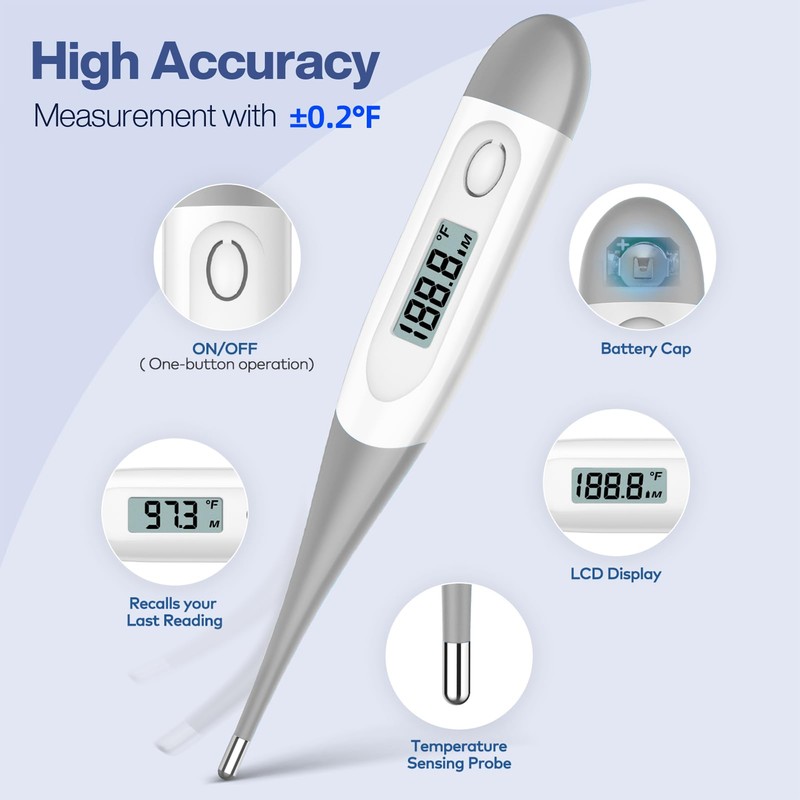 Boncare 10 Seconds Digital Thermometer for Adults and Kids -