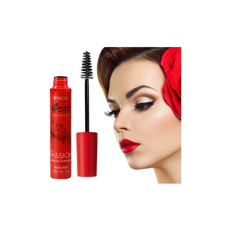 Rímel Red Passion Maxima Extensión 4 En 1 Prosa Máscara