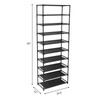 FCH 10-Tier 20 Pairs Shoe Rack, Sturdy Metal Shoe Rack