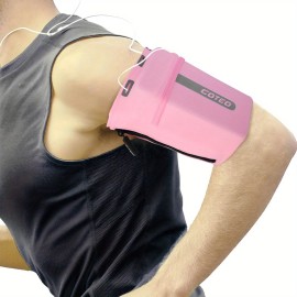 Unbranded Waterproof running arm strap, adjustable phone stand, reflective design, zipper