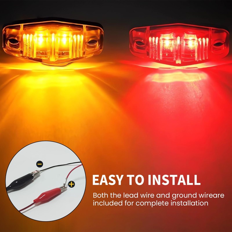 Aila Complete LED Trailer Light Kit, Submersible IP68 LED Stop