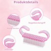 24 Nail Brush Hand Brush with Handle, Fingernail Exfoliating Cleaning