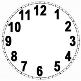 Unbranded 6 inch Paper Time Dial - Folk Arabic Font with Time Ring
