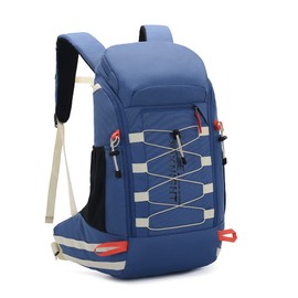 Mochila de senderismo ligera e impermeable de 40 L con cubierta para lluvia, mochila de viaje deportiva al aire libre para ciclismo, esquí, camping, escalada, (Azul)