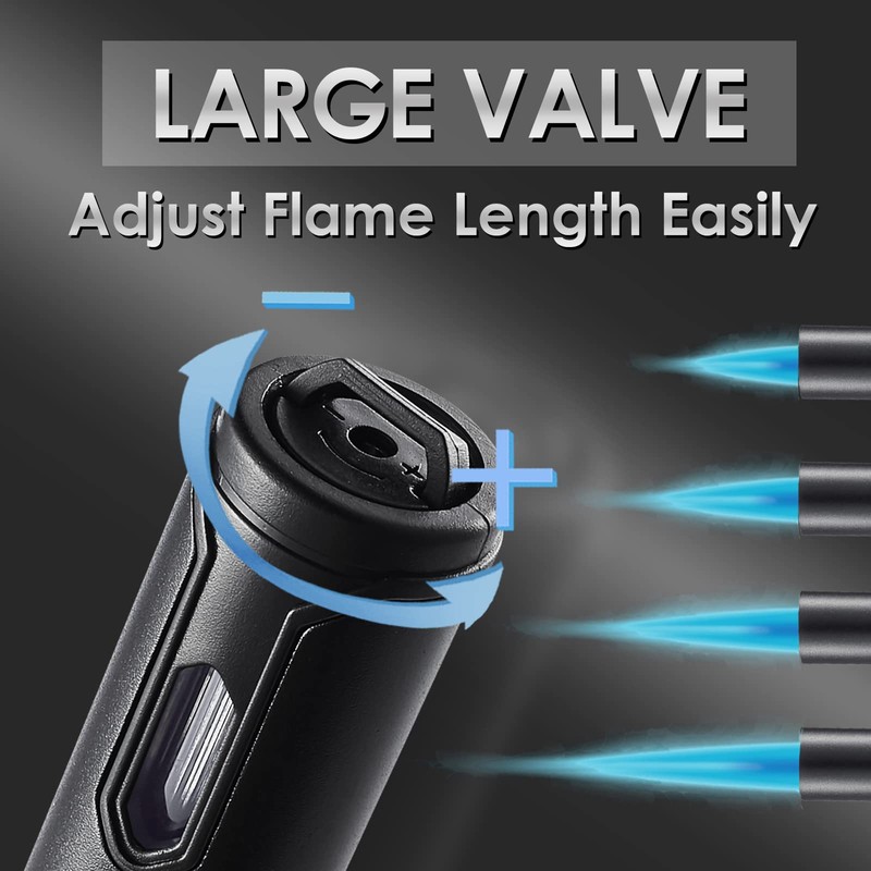 Urgrette 3 Pack Butane Torch Lighters, 6-inch Refillable Pen Lighter