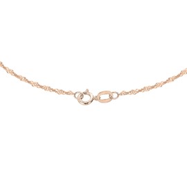 CARISSIMA Women's 9 ct Rose Gold 1.1 mm Twist Curb Chain Necklace of Length 46 cm/18 Inch