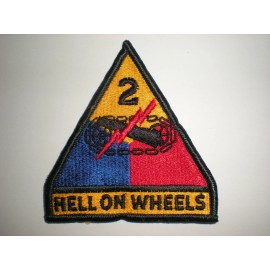 US ARMY 2ND ARMORED DIVISION PATCH WITH TAB -FULL COLOR