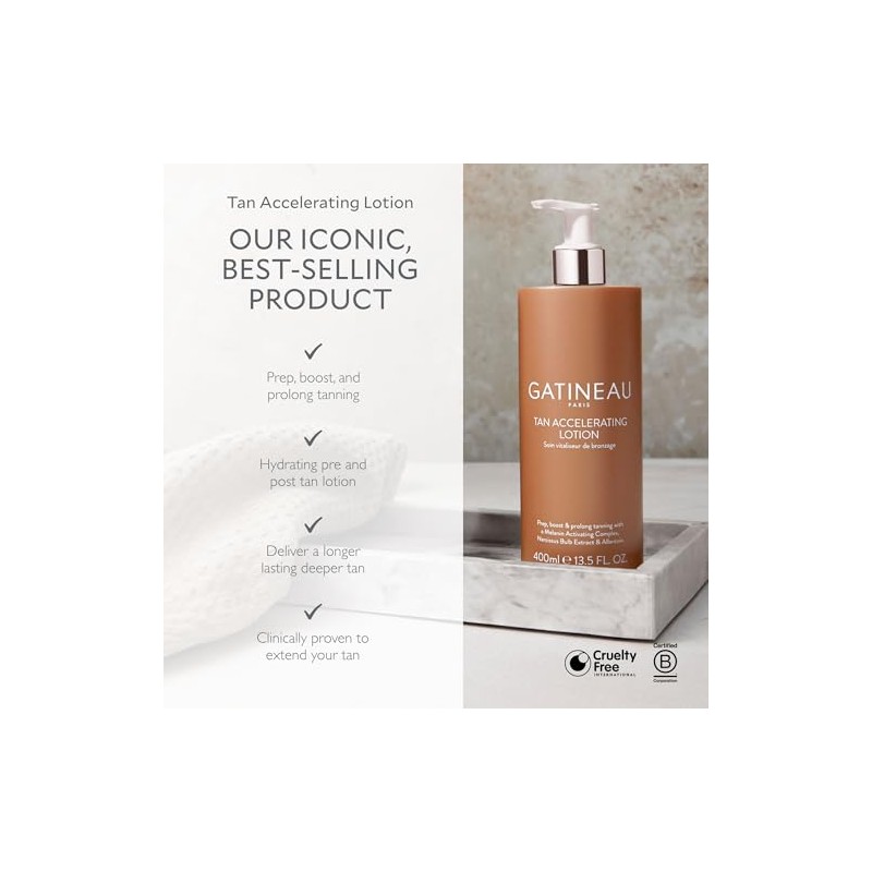 GATINEAU Tan Accelerating Lotion 200ml | Hydrating tanning booster for