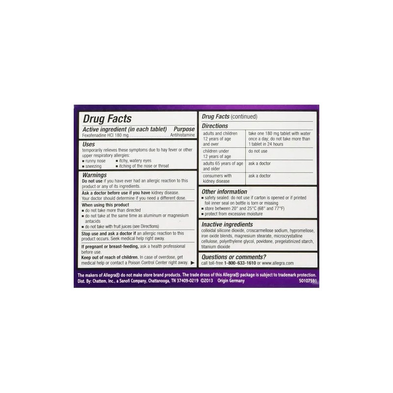 Allegra Alérgicos 40 Tablets (bonus Pack - 33% Más) 24