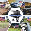 Nicecho Flagpole 6' ft Long black rod+flag 3'x 5'+holder for