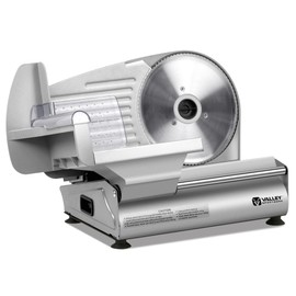 Valley Sportsman Meat Slicer Machine for Home, Electric Food Slicer, with 7.5" Stainless Steel Blade, 180 W, Adjustable Thickness, Easy to Clean, Cuts Meat, Bread, Cheese and Deli, Sliver
