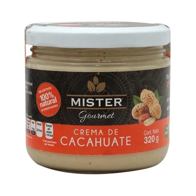 Crema Cacahuate Mister Gourmet Natural 320g