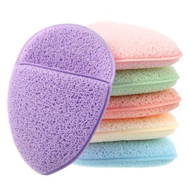 6 Stück Gesicht Peeling Schwamm,Wiederverwendbar Abschminkpads Waschbar,Sanfter Gesichtsschwamm,Gesichtsreinigung Wattepads,für Gesichtsreinigung Massage Porenpeeling Maske Make-up