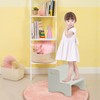 WOOD CITY Wooden Toddler Step Stool for Kids, Grey Two