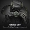 2Pcs Suspension Headset Bracket Helmet 19‑21mm Rail Adapter Rotatable Headphones