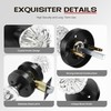 Heittis1 Pack Crystal Door Knobs Interior,Round Passage Glass Door Knob