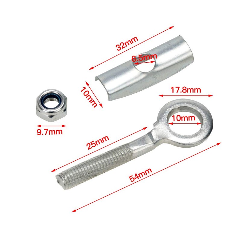 HIAORS 10mm Axle Chain Adjuster Bolt Tensioner for 47cc 49cc