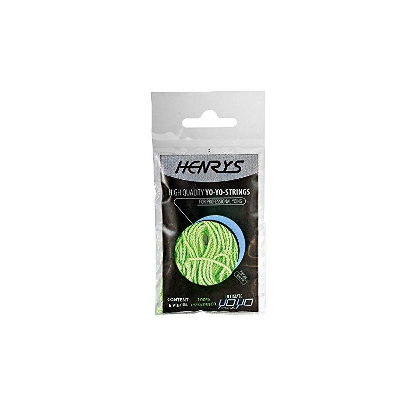 Henrys Neon Yo-Yo String - Set of 6 Polyester YoYo