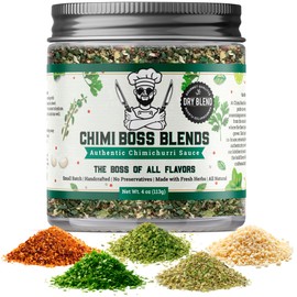 Chimi Boss Blends Chimichurri Original Dry Seasoning, 4 oz – Argentinian Herb & Garlic Rub with Parsley & Chili Flakes – All Natural Seasoning or DIY Sauce – Made in USA
