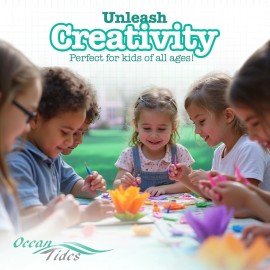 Ocean Tides Gift Wrapping Assorted Tissue Paper Bulk - Wrapping Paper for Crafts, Birthdays,