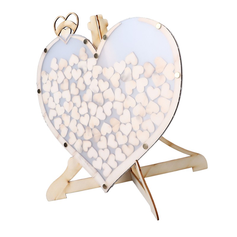 Wooden Wedding Frame Guest Book Drop Box with Stand 80