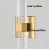 HOLKIRT Gold Bath Vanity Light Crystal Wall Sconce Light 15.7"